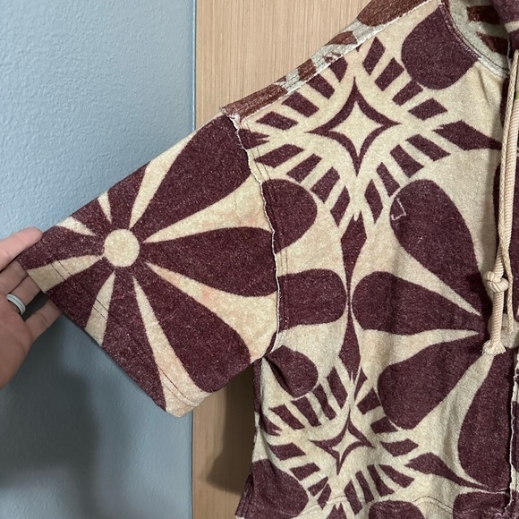 We the Free Terry Cardigan Hoodie Pullover, Size Large (v) - Picture 3 of 10